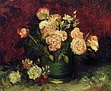 Vincent van Gogh Bowl with Peonies and Roses painting